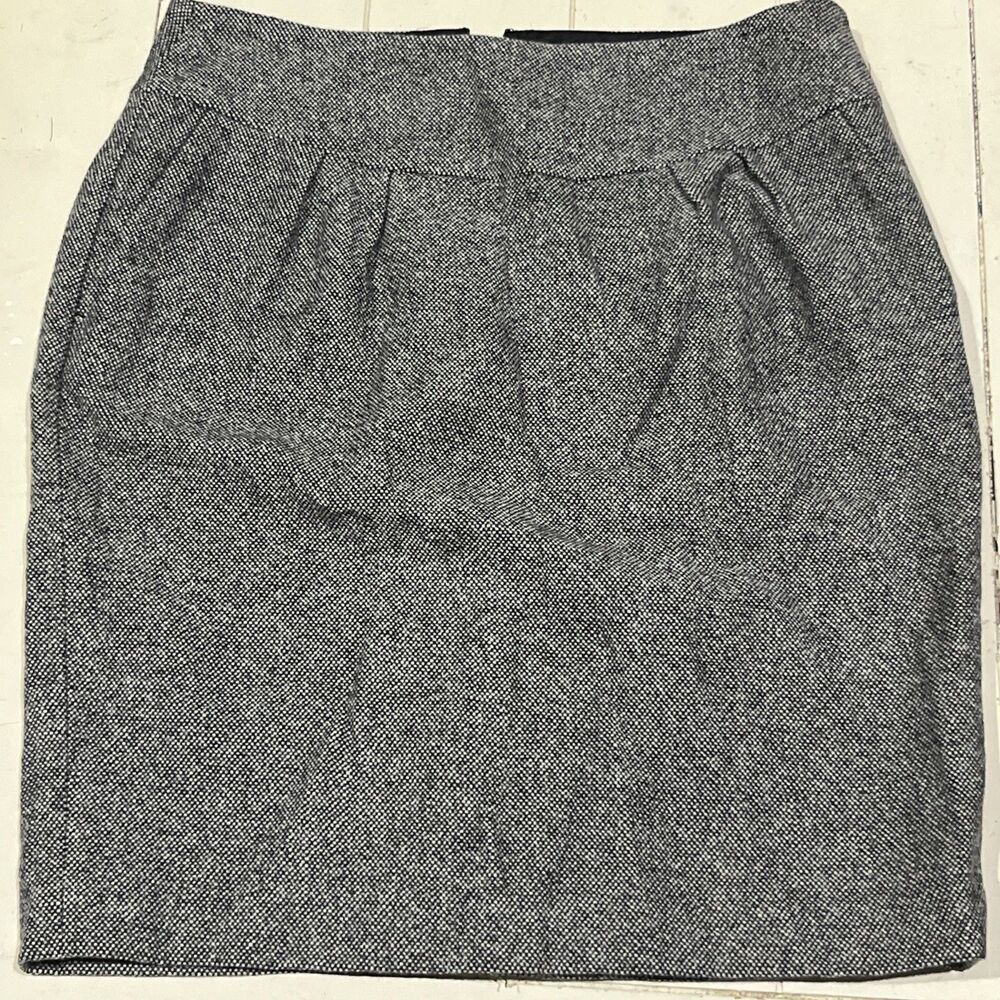 Michael KORS NWT Wool Lined Skirt Womens 8 Knee Length Deep Gray Pleated Front